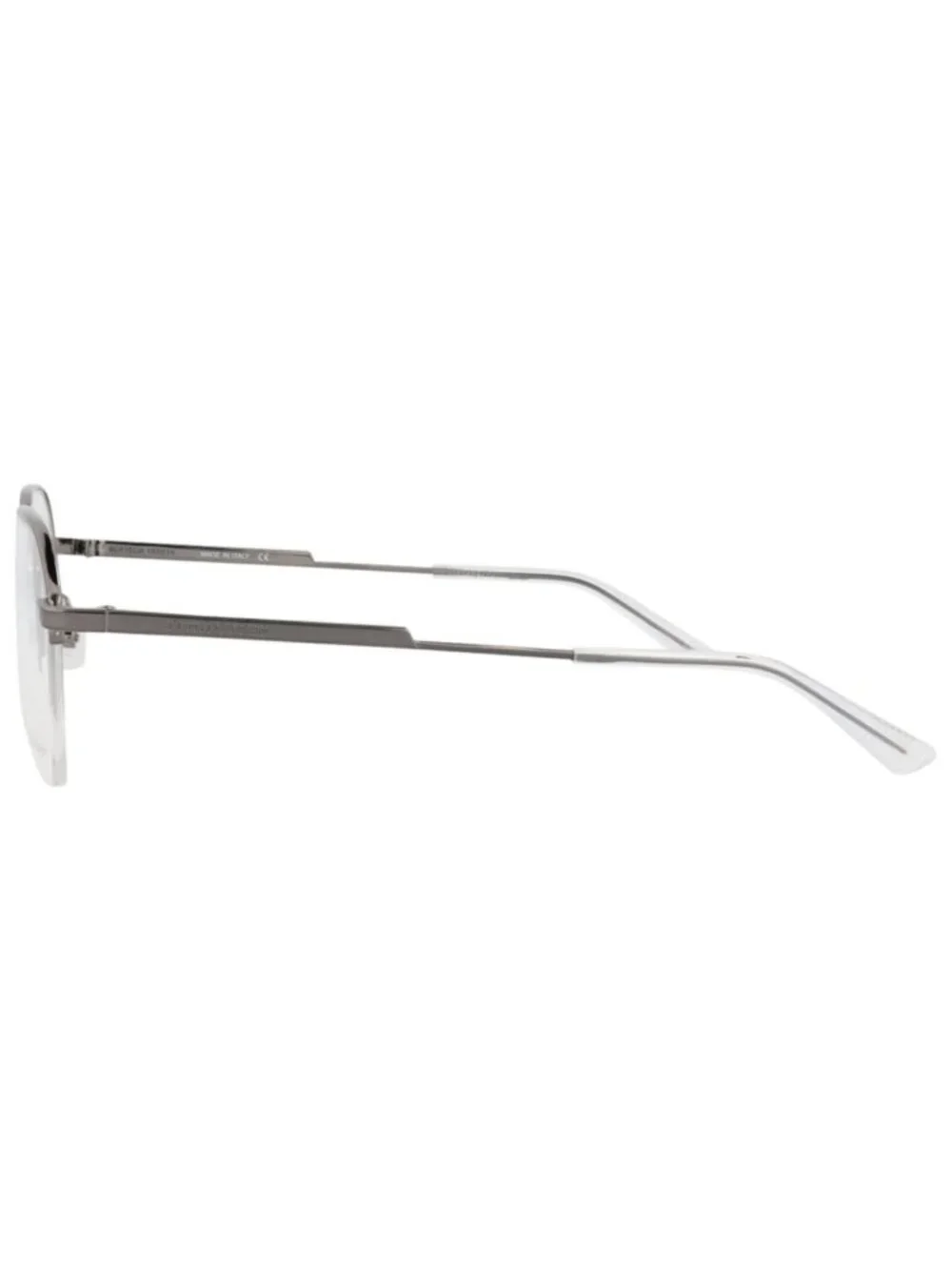 New Bottega Veneta Women's Eyeglasses Round Oval Metal Frame Mens Ruthenium